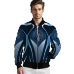 personalized minnesota timberwolves mesh chest black bomber jacket best selling