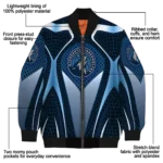 personalized minnesota timberwolves mesh chest black bomber jacket best selling