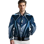personalized minnesota timberwolves mesh chest black varsity jacket best selling.webp