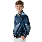 personalized minnesota timberwolves mesh chest black varsity jacket best selling.webp
