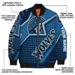 personalized minnesota timberwolves star burst midnight blue bomber jacket best selling