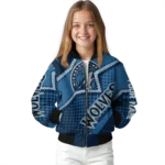 personalized minnesota timberwolves star burst midnight blue bomber jacket best selling