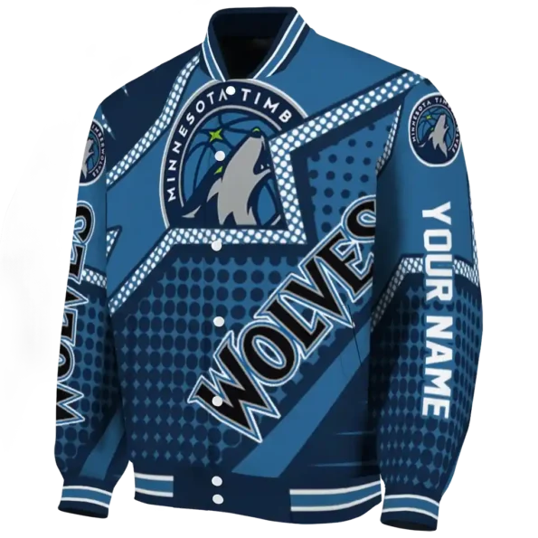 personalized minnesota timberwolves star burst midnight blue varsity jacket best selling.webp