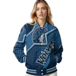 personalized minnesota timberwolves star burst midnight blue varsity jacket best selling.webp