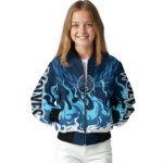 personalized minnesota timberwolves winged blaze midnight blue white bomber jacket best selling