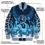 personalized minnesota timberwolves winged blaze midnight blue white varsity jacket best selling.webp