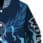 personalized minnesota timberwolves winged blaze midnight blue white varsity jacket best selling.webp