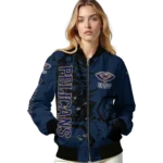 personalized new orleans pelicans hexagon cluster navy black bomber jacket best selling