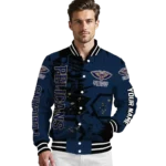 personalized new orleans pelicans hexagon cluster navy black varsity jacket best selling.webp