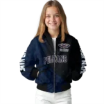 personalized new orleans pelicans hexagon mesh navy black bomber jacket best selling