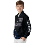 personalized new orleans pelicans hexagon mesh navy black varsity jacket best selling.webp