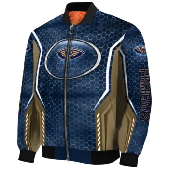 personalized new orleans pelicans power plate navy bomber jacket best selling