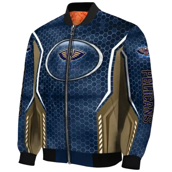 personalized new orleans pelicans power plate navy bomber jacket best selling