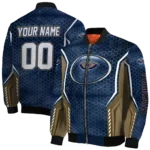 personalized new orleans pelicans power plate navy bomber jacket best selling