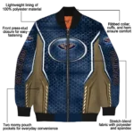 personalized new orleans pelicans power plate navy bomber jacket best selling