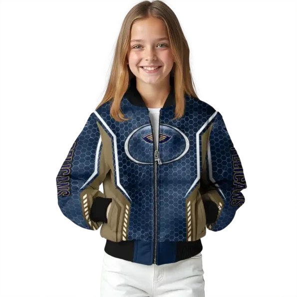 personalized new orleans pelicans power plate navy bomber jacket top rated