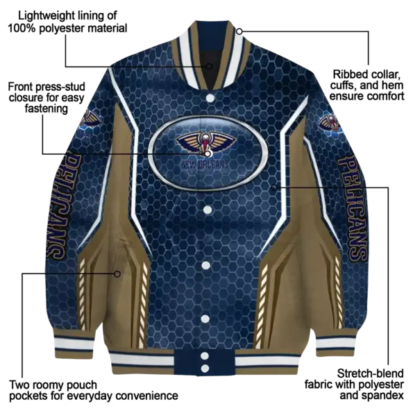 personalized new orleans pelicans power plate navy varsity jacket new arrival.webp