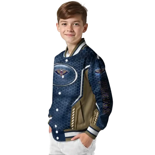 personalized new orleans pelicans power plate navy varsity jacket trendy.webp