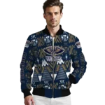 personalized new orleans pelicans pyramid shapes navy bomber jacket best selling