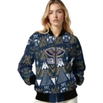 personalized new orleans pelicans pyramid shapes navy bomber jacket best selling