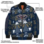 personalized new orleans pelicans pyramid shapes navy bomber jacket best selling