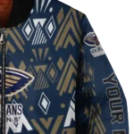 personalized new orleans pelicans pyramid shapes navy bomber jacket best selling