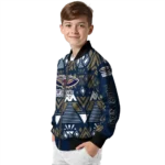 personalized new orleans pelicans pyramid shapes navy bomber jacket best selling