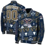 personalized new orleans pelicans pyramid shapes navy varsity jacket best selling.webp