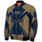 personalized new orleans pelicans spider mark navy bomber jacket best selling