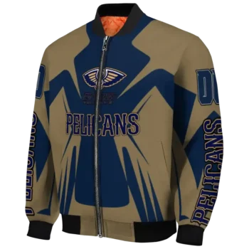 personalized new orleans pelicans spider mark navy bomber jacket best selling