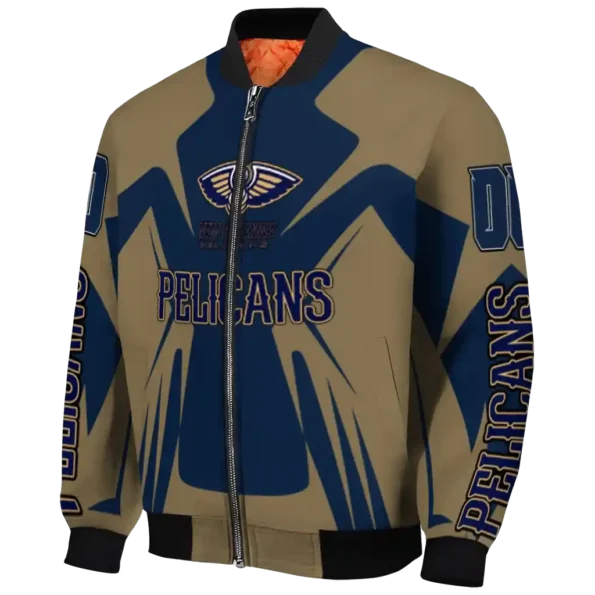 personalized new orleans pelicans spider mark navy bomber jacket best selling
