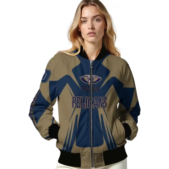 personalized new orleans pelicans spider mark navy bomber jacket latest model