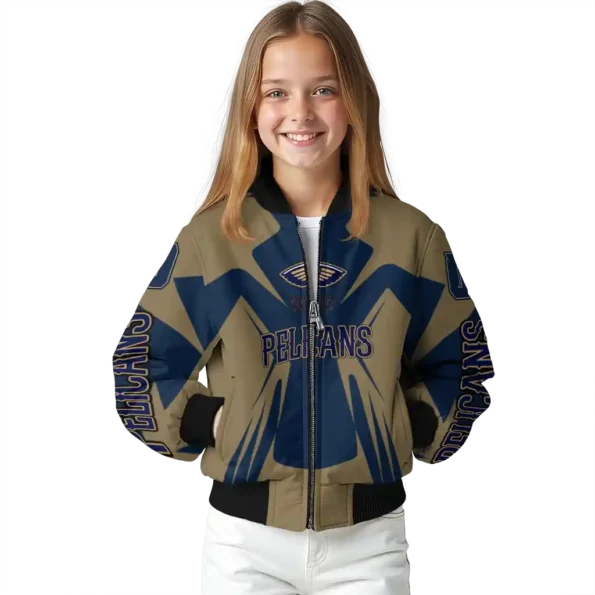 personalized new orleans pelicans spider mark navy bomber jacket top rated