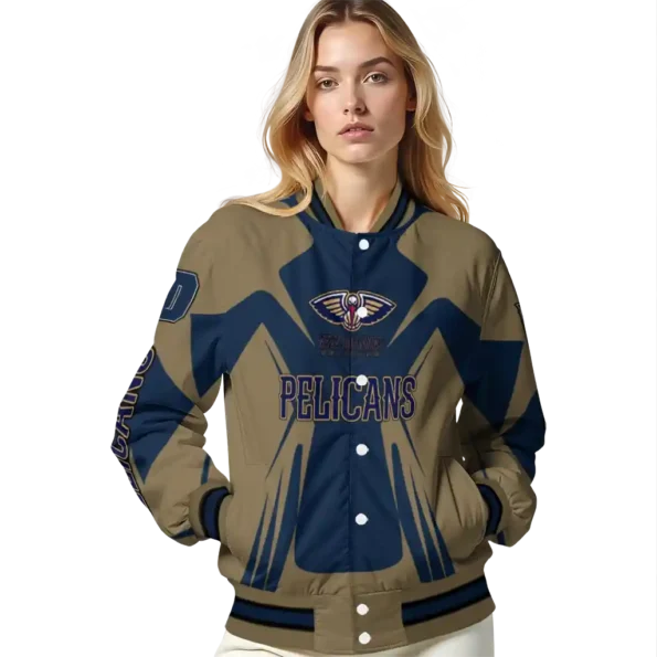 personalized new orleans pelicans spider mark navy varsity jacket latest model.webp