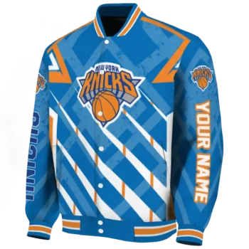 personalized new york knicks chevron angles blue varsity jacket best selling.webp