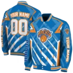personalized new york knicks chevron angles blue varsity jacket best selling.webp