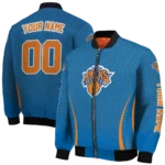 personalized new york knicks chevron arrow blue bomber jacket best selling