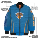 personalized new york knicks chevron arrow blue bomber jacket best selling