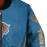 personalized new york knicks chevron arrow blue bomber jacket best selling