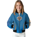 personalized new york knicks chevron arrow blue bomber jacket best selling