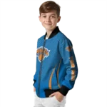 personalized new york knicks chevron arrow blue bomber jacket best selling