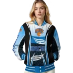 personalized new york knicks mesh effect blue black varsity jacket best selling.webp