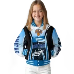 personalized new york knicks mesh effect blue black varsity jacket best selling.webp