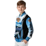 personalized new york knicks mesh effect blue black varsity jacket best selling.webp