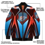 personalized oklahoma city thunder mesh chest black bomber jacket best selling