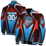 personalized oklahoma city thunder mesh chest black varsity jacket best selling.webp