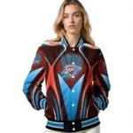 personalized oklahoma city thunder mesh chest black varsity jacket best selling.webp