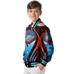 personalized oklahoma city thunder mesh chest black varsity jacket best selling.webp