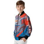personalized oklahoma city thunder star burst blue bomber jacket best selling
