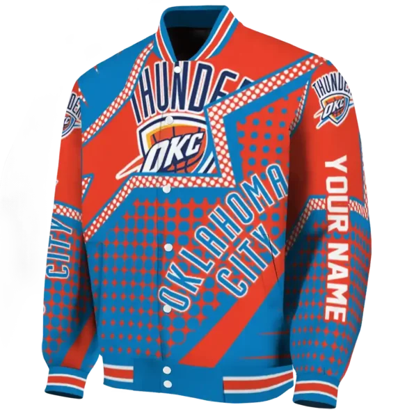 personalized oklahoma city thunder star burst blue varsity jacket best selling.webp